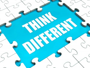 Think Different Puzzle Shows Thinking Outside The Box