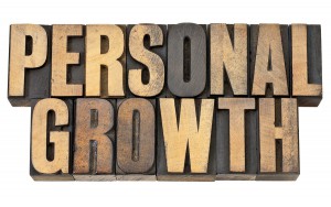 personal growth - self development concept - isolated text in vi