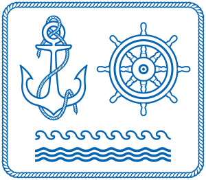 Anchor and Helm. Nautical designs