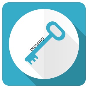 key blue flat icon secure symbol