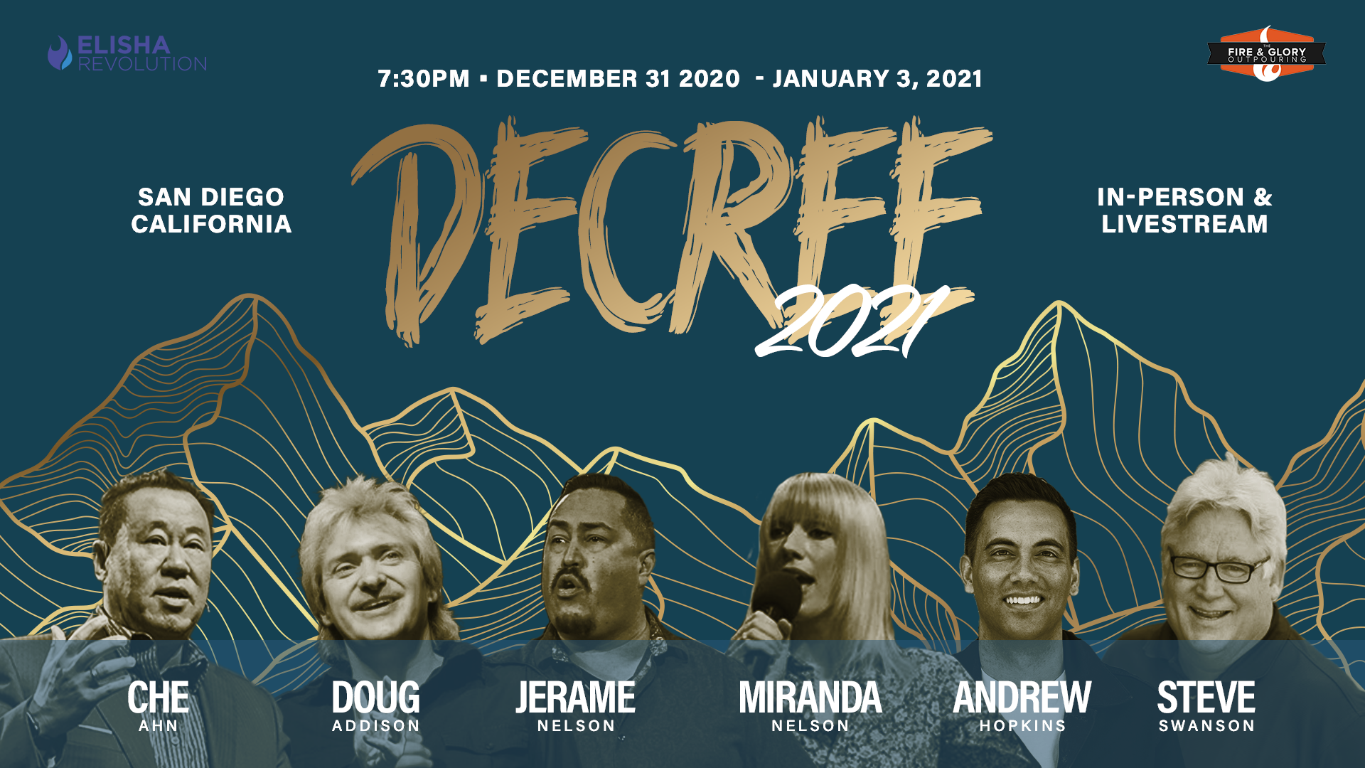 San Diego, CA - DECREE 2021 with Jerame & Miranda Nelson, Che Ahn, Doug Addison, and more